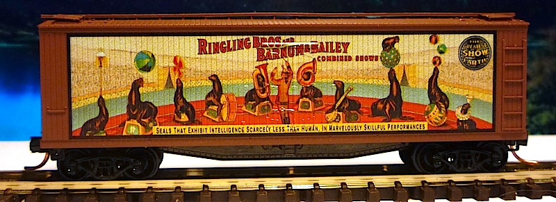 Micro-Trains Line 40' Wood Sheathed Box Car, Ringling Bros. and Barnum & Bailey Billboard Car #7.JPG