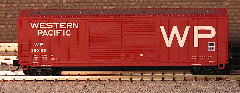 Fox Valley Models - FMC 5283 DD Box Car - Western Pacific 38025.JPG